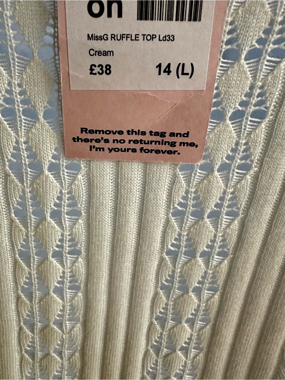 Missguided UK NWT White V-Neck Cropped Knit Pullover Cardigan - Picture 9 of 9